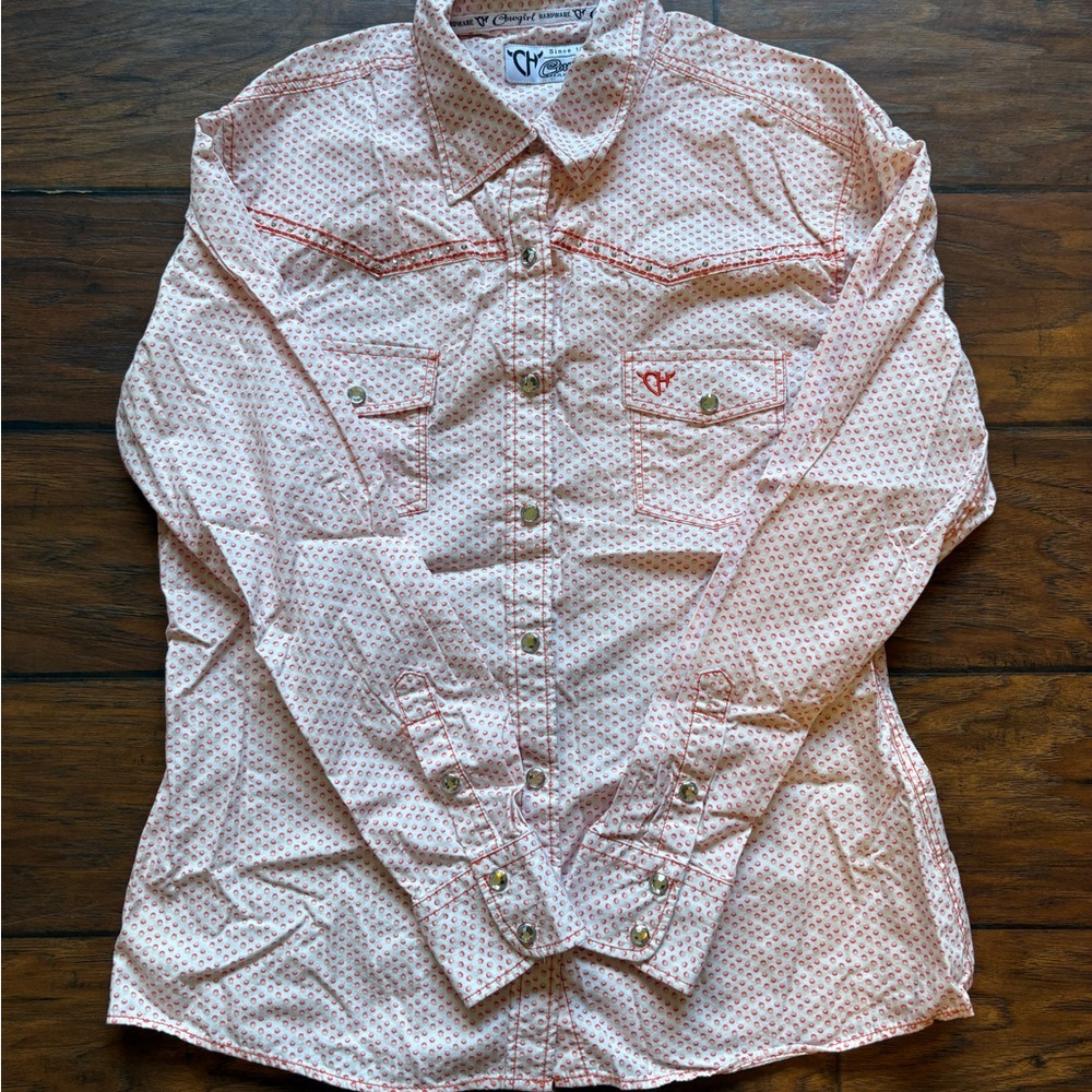 Women’s Cowgirl Hardware Pink Patterned Shirt